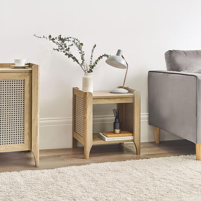 Sydney Lamp Table - Faux Rattan