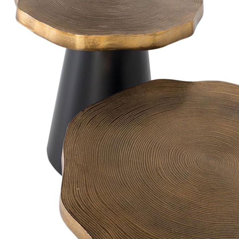 Syracuse Side Table - Aged Copper and Black - Set of 2