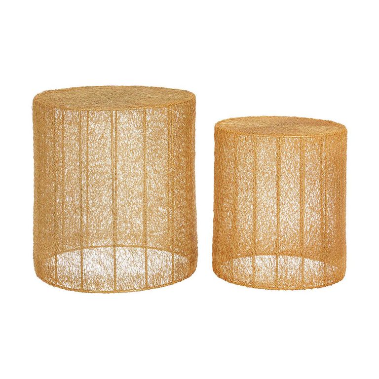 Templar Side Tables - Set of 2 - Round - Gold