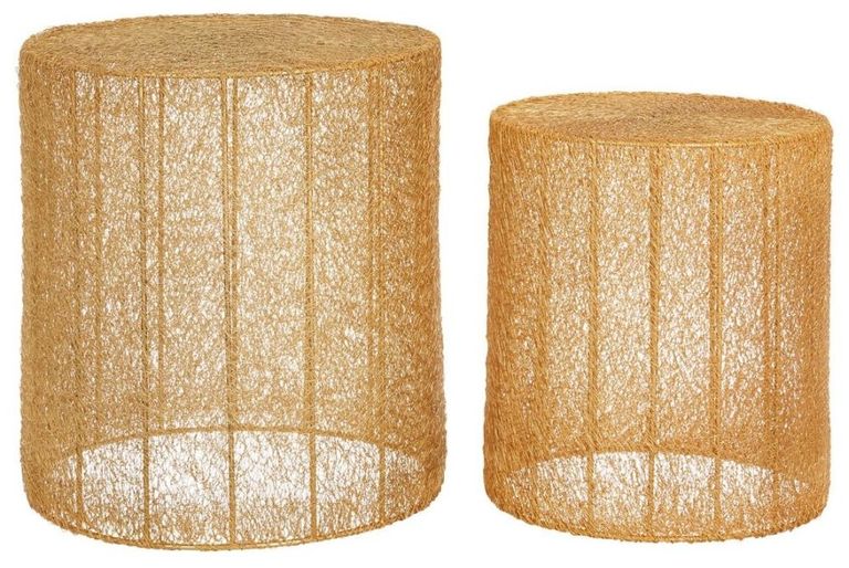 Templar Side Tables - Set of 2 - Round - Gold
