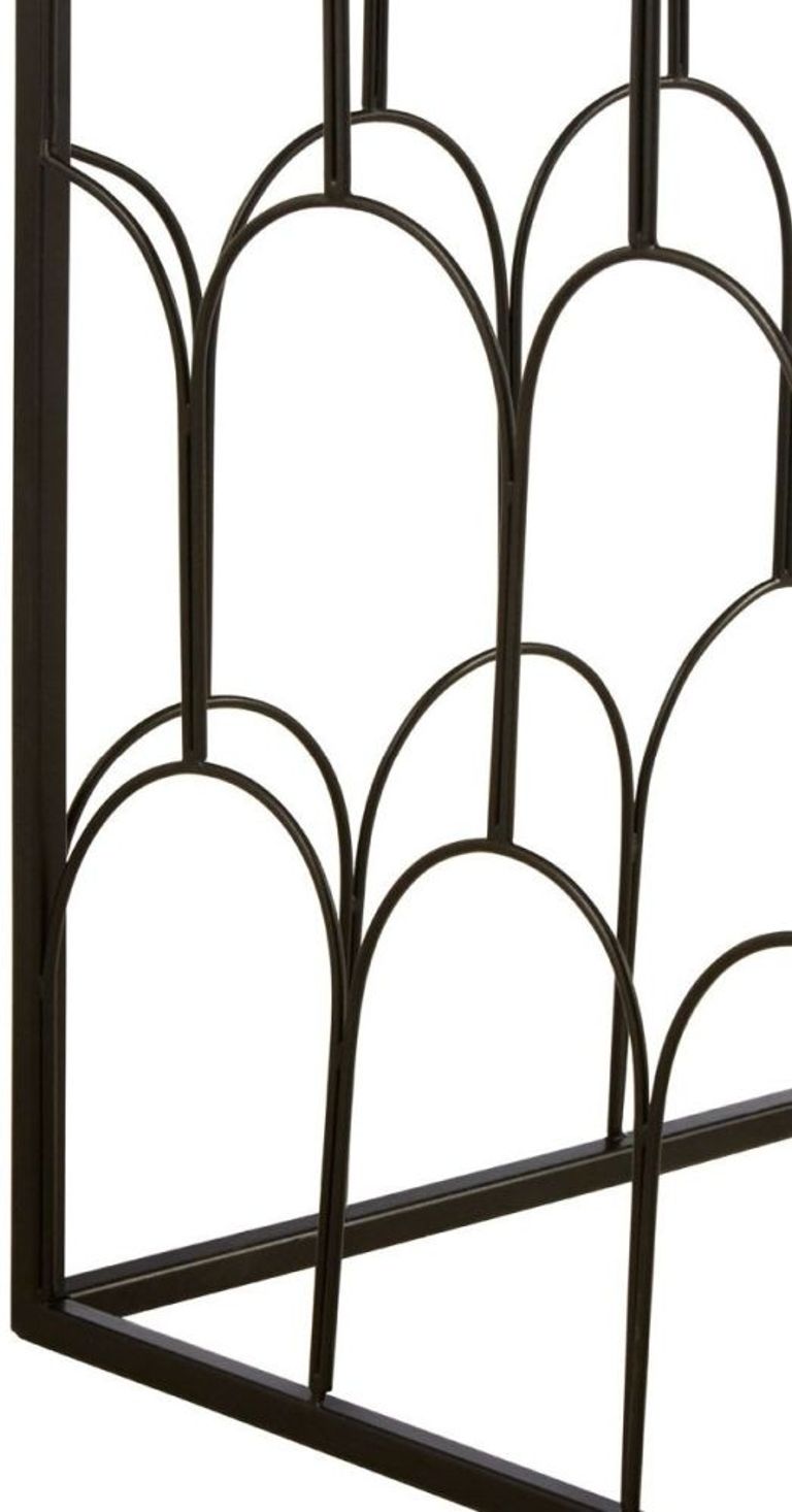 Templar Side Tables - Set of 2 - White Marble with Black Metal Base