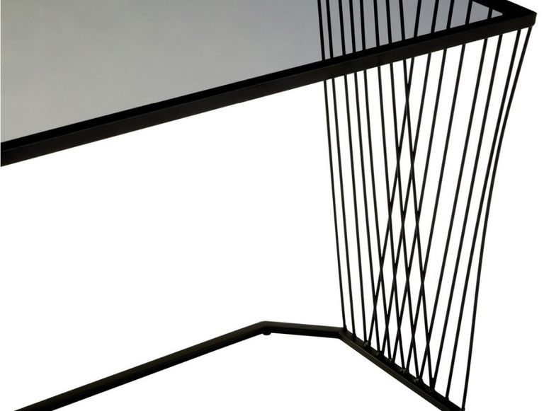 Trento Side Tables - Set of 3 - Glass with Black Metal Base