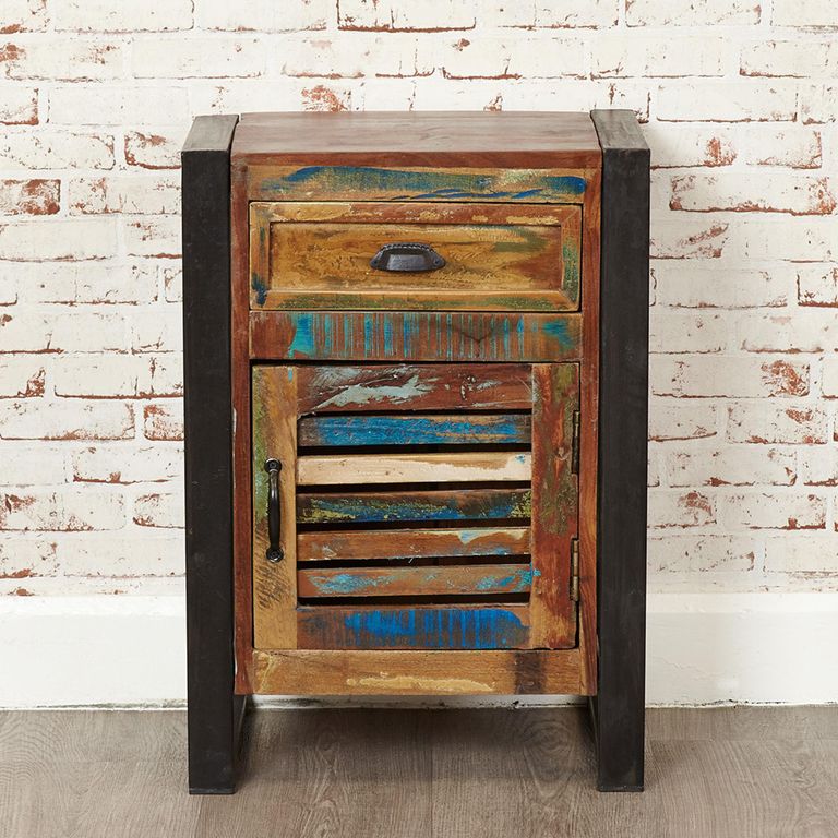 Urban Chic Reclaimed Lamp Table - 1 Door