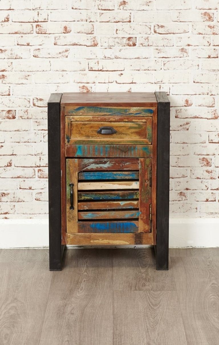 Urban Chic Reclaimed Lamp Table - 1 Door