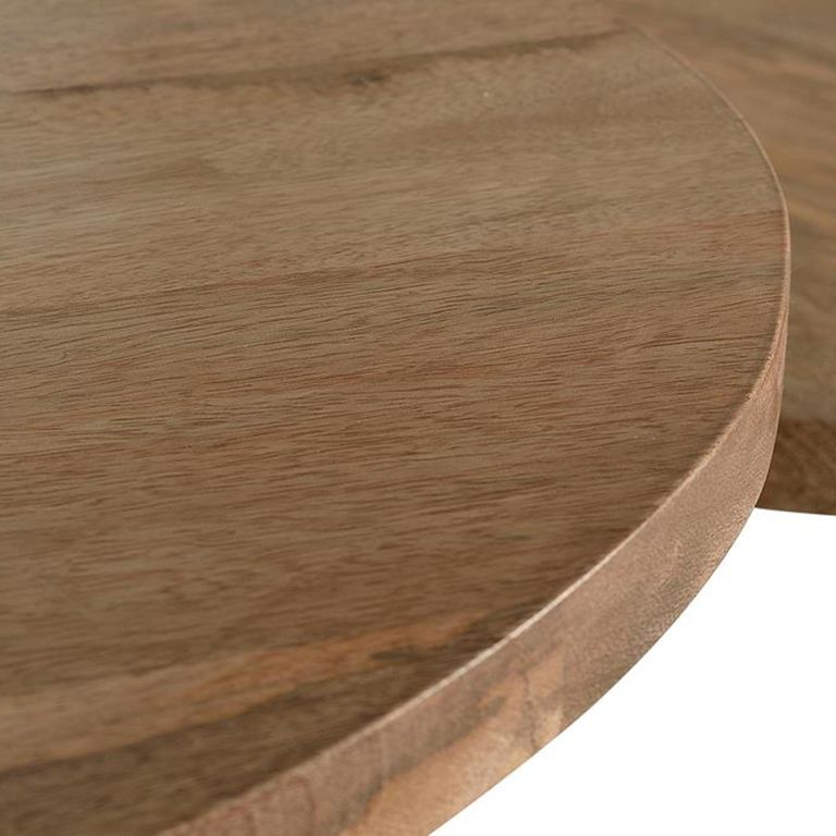 Vibambani End Table - Solid Wood - Round - Set of 2