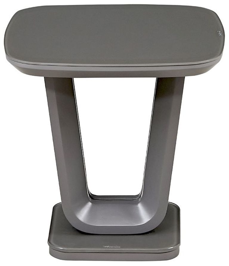 Lazzaro Lamp Table - Graphite Grey Matt