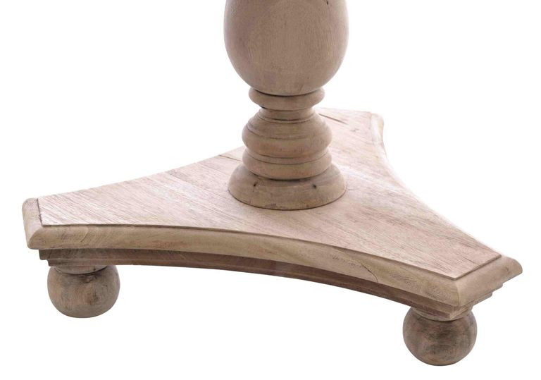 Vintage Mahogany French Style Round Side Table with Bun Feet