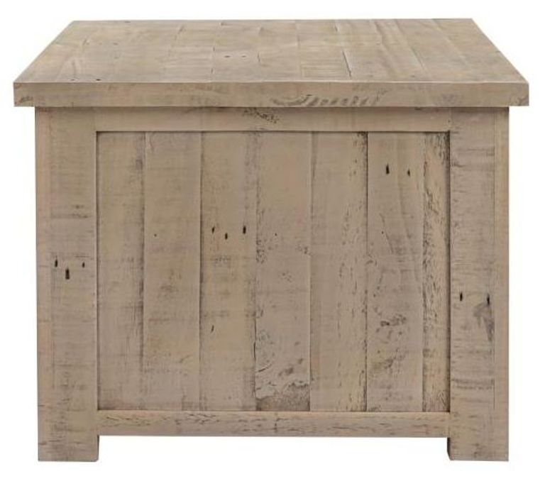 Washed Grey Reclaimed Pine 1 Drawer Lamp Table