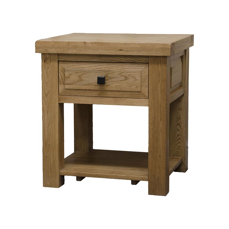 Deluxe Lamp Table - 1 Drawer - Oak