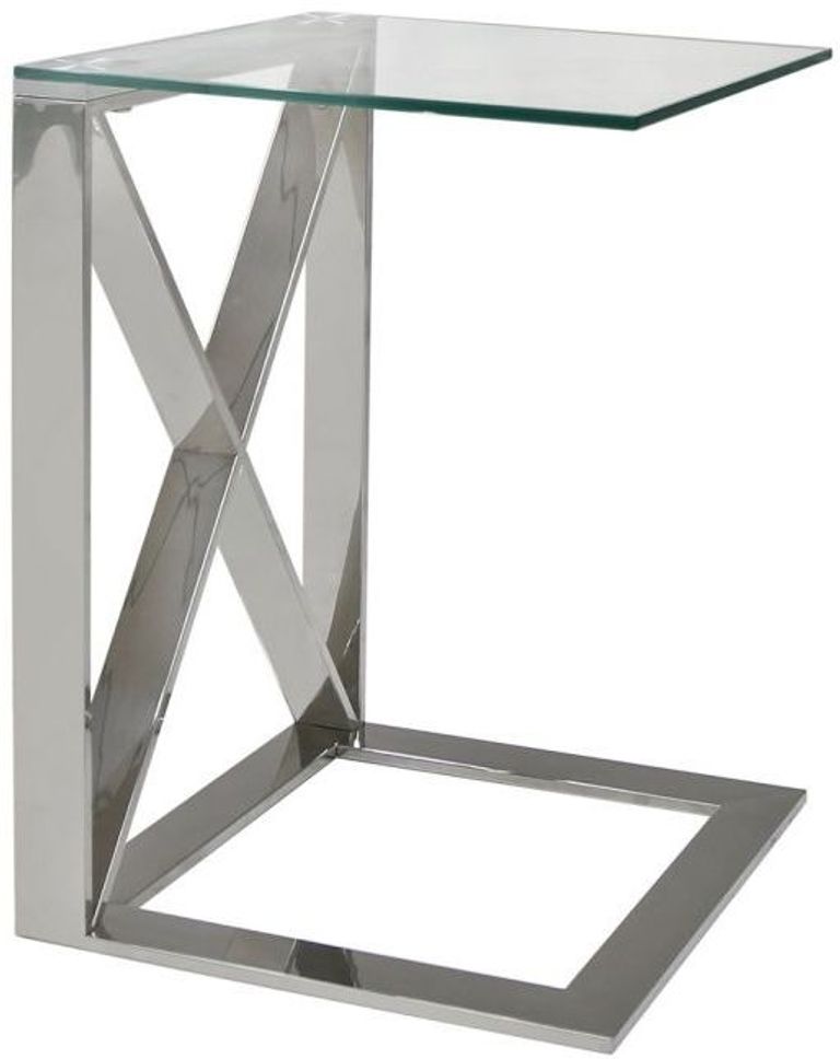 Zenith - Sofa Table - Glass and Chrome