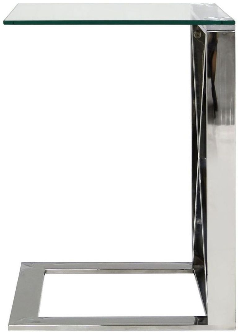 Zenith - Sofa Table - Glass and Chrome