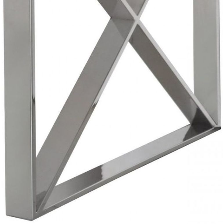 Zenith - End Table - Square - Glass and Chrome