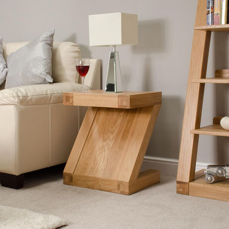 Z Designer Lamp Table - Oak