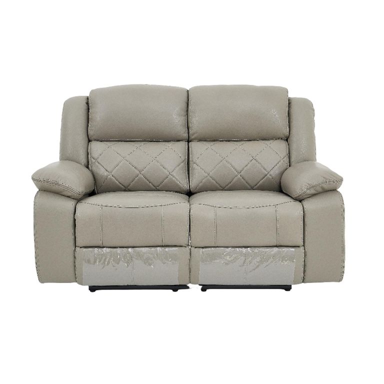 Bentley Grey Leather 2 Seater Recliner Sofa