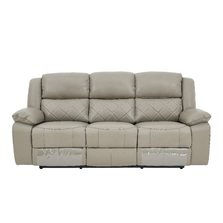Bentley Grey Leather Recliner Sofa Set