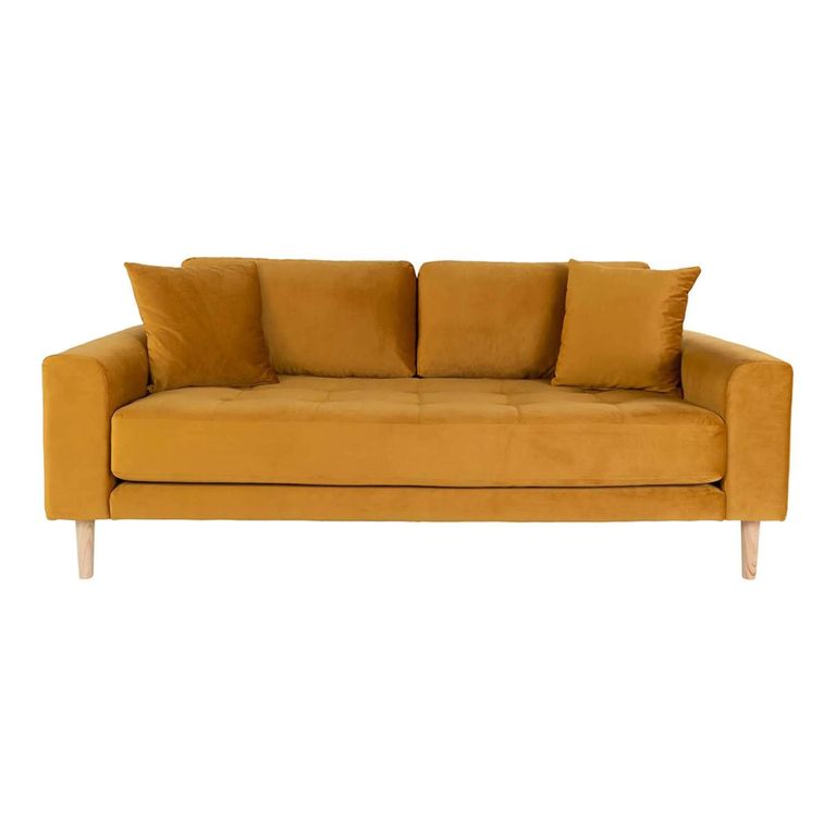 Lido Sofa - 2.5 Seater - Mustard - Fabric
