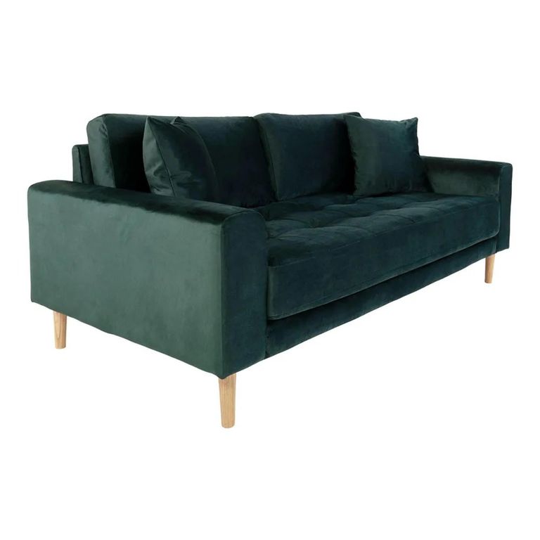 Lido Sofa - 2.5 Seater - Dark Green - Fabric