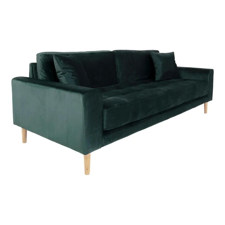 Lido Sofa - 3 Seater - Dark Green - Fabric