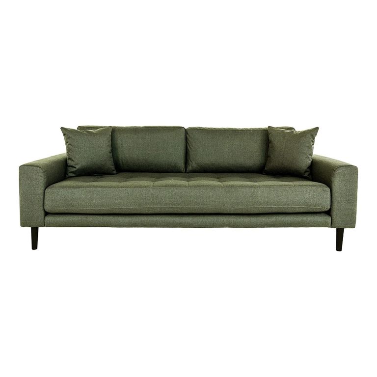 Lido Sofa - 3 Seater - Olive Green - Fabric
