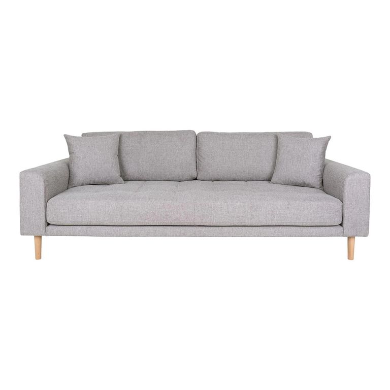 Lido Sofa - 3 Seater - Light Grey - Fabric