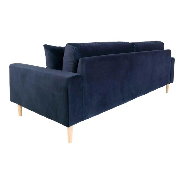 Lido Sofa - 3 Seater - Blue - Velvet Fabric