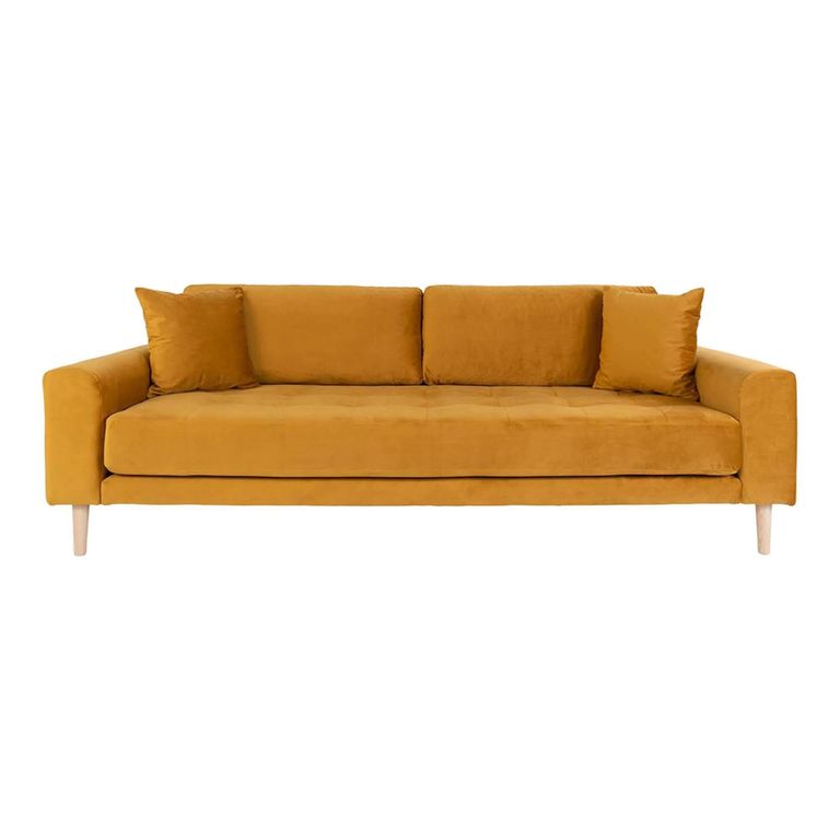 Lido Sofa - 3 Seater - Mustard - Fabric