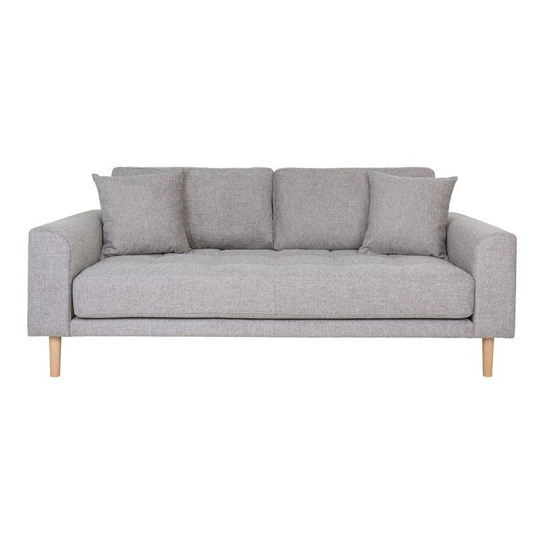 Lido Sofa - 2.5 Seater - Light Grey - Fabric