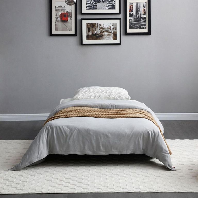 Regis Cream Fabric Click Clack Sofa Bed - 3 Seater