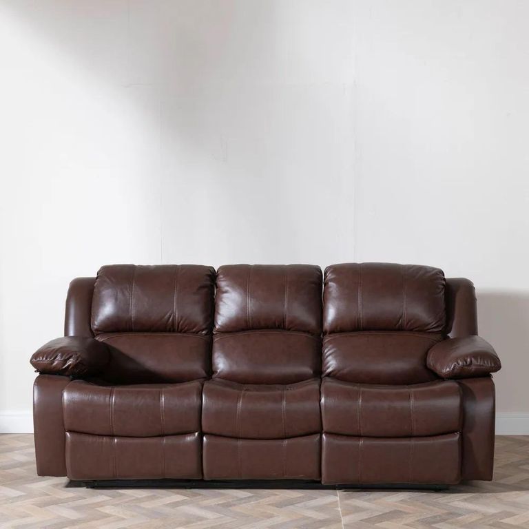 London Electric Recliner Sofa - 3 Seater - Brown Leather