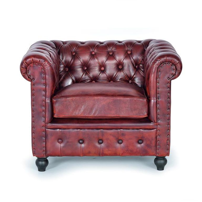 Angwin Armchair - Genuine Leather Chester