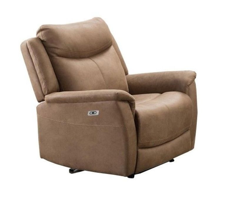 Arizona Electric Recliner Armchair - Caramel Fabric
