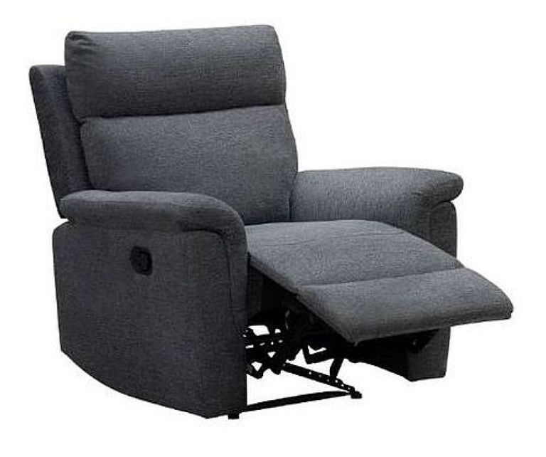 Detroit Manual Recliner Armchair - Grey Fabric