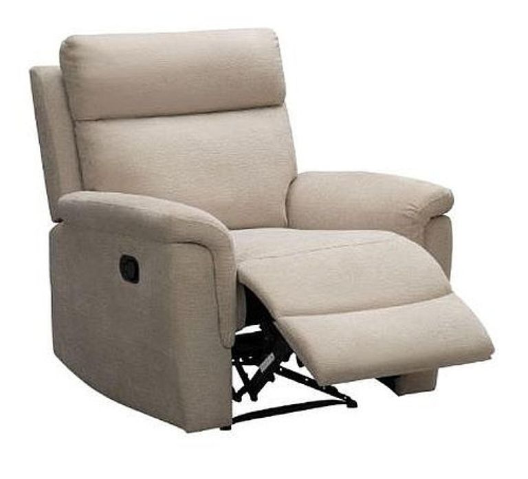 Detroit Manual Recliner Armchair - Natural Fabric