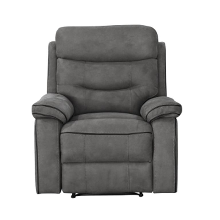 Gabrielle Manual Recliner Armchair - Charcoal Leather