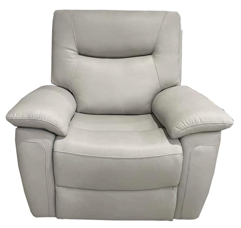 Lucia Recliner Armchair - Pearl Grey Leather