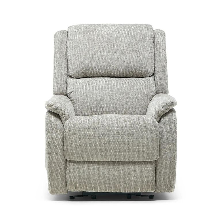 Palermo Lift and Rise Power Recliner Armchair - Stone Fabric