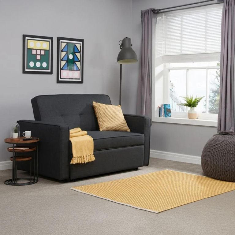 Otto Small Pull-Out Sofa Bed - 2 Seater - Grey Fabric
