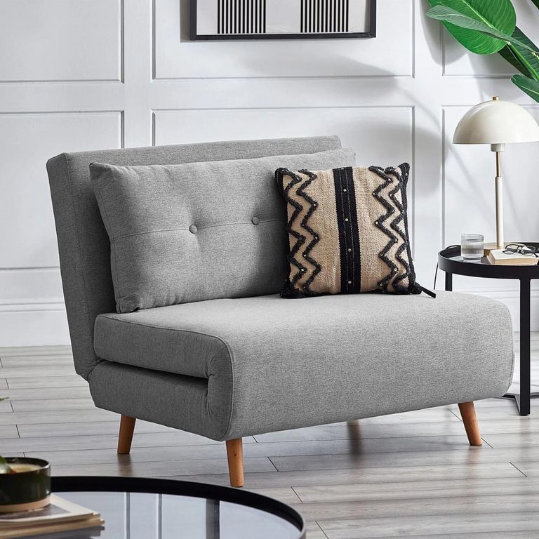 Rowan Grey Fabric Chair Bed - Click Clack