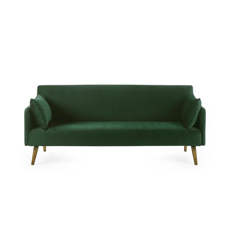 Andi Green Fabric Sofa Bed - 2 Seater - Click Clack