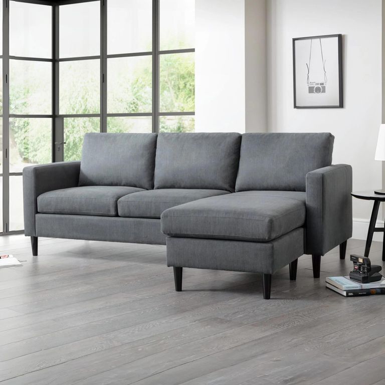 Marant Grey Fabric Corner Sofa