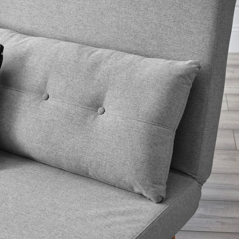 Rowan Grey Fabric Chair Bed - Click Clack