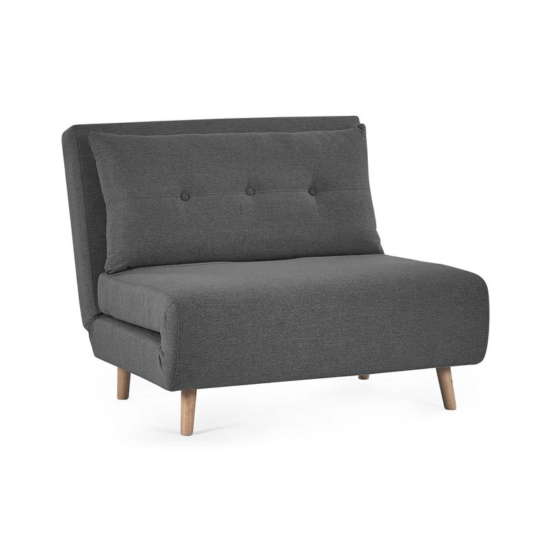 Rowan Mid Grey Fabric Chair Bed - Click Clack