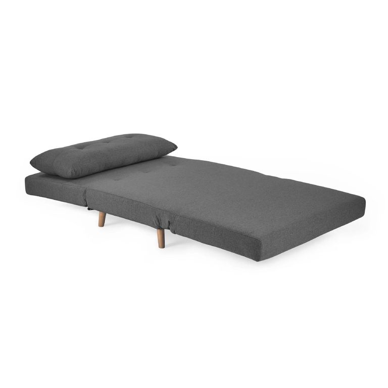 Rowan Mid Grey Fabric Chair Bed - Click Clack