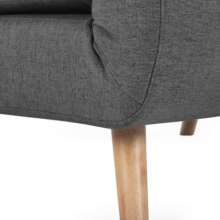 Rowan Mid Grey Fabric Chair Bed - Click Clack