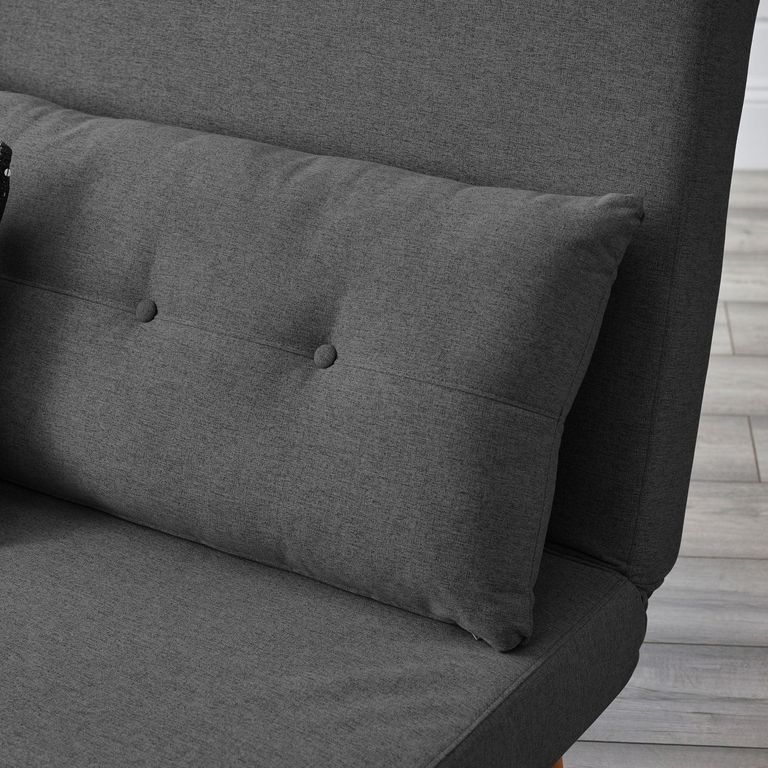 Rowan Mid Grey Fabric Chair Bed - Click Clack