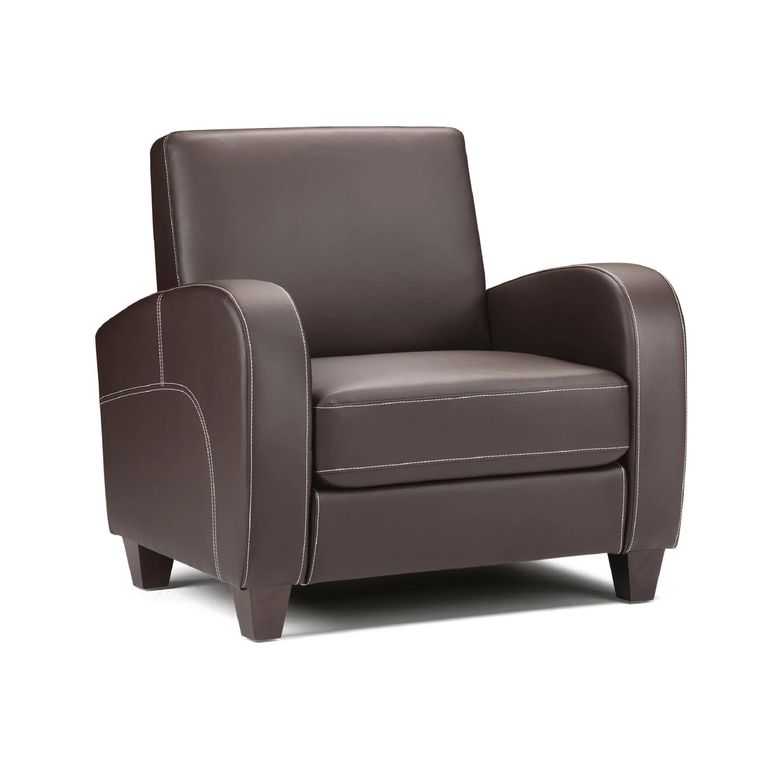 Vivo Brown Faux Leather Armchair