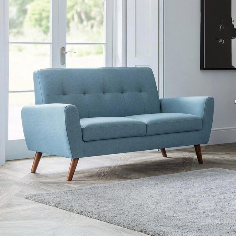 Monza Sofa - 2 Seater - Blue Fabric