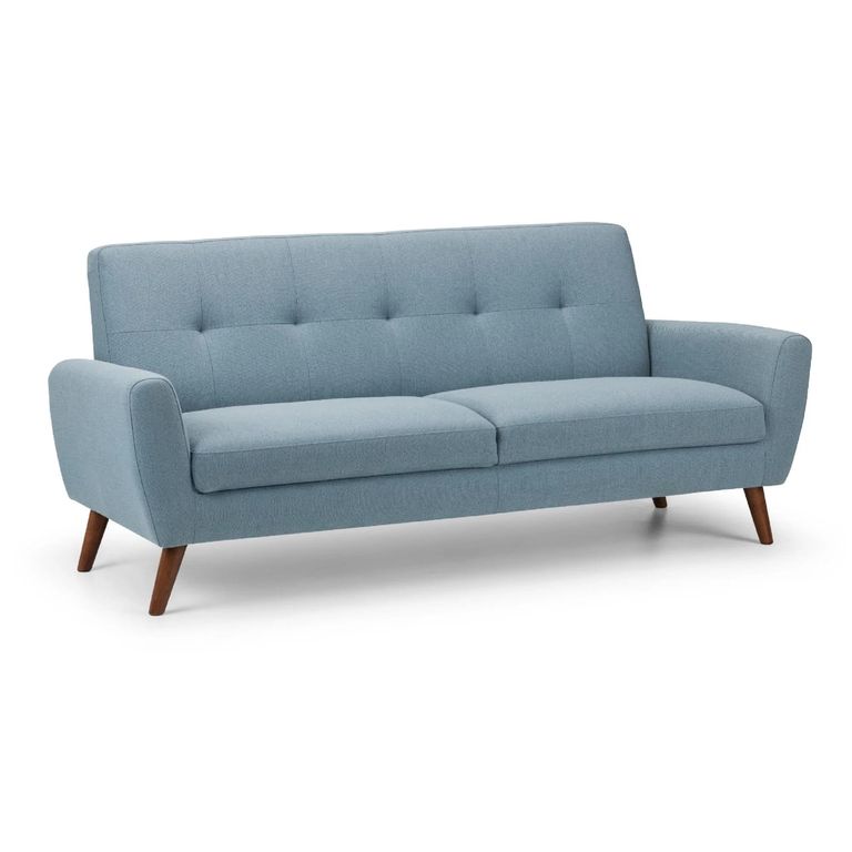 Monza Sofa - 3 Seater - Blue Fabric