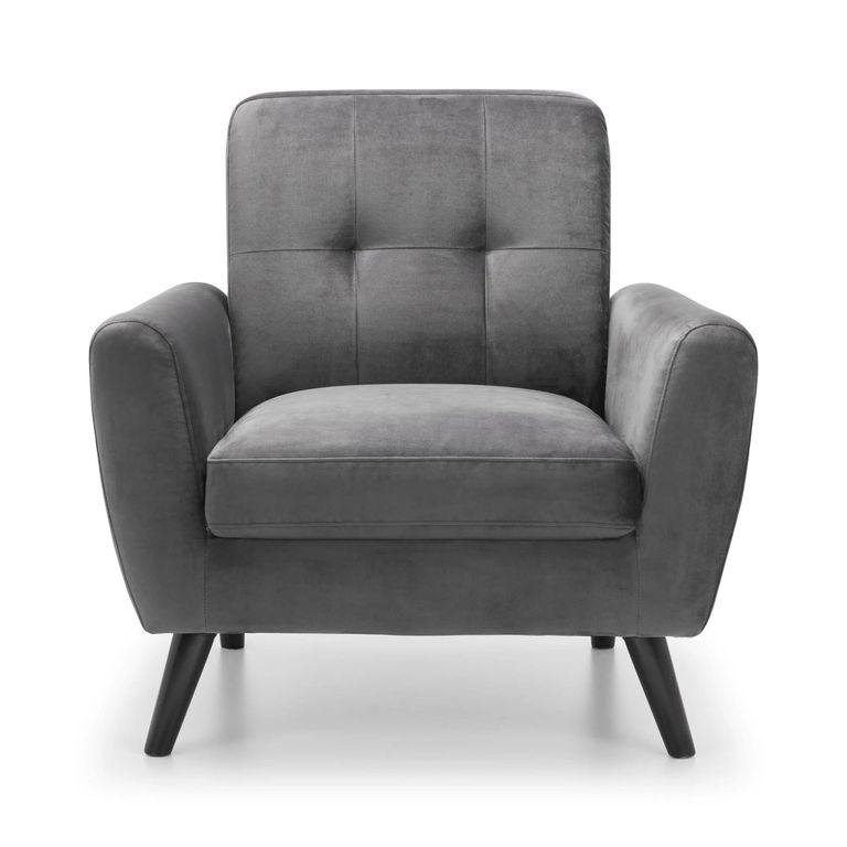 Monza Armchair - Grey Fabric