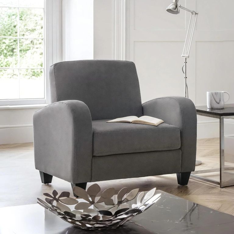 Vivo Grey Fabric Armchair